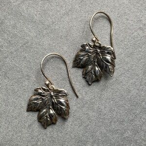 Sterling Silver Leaf Earrings
